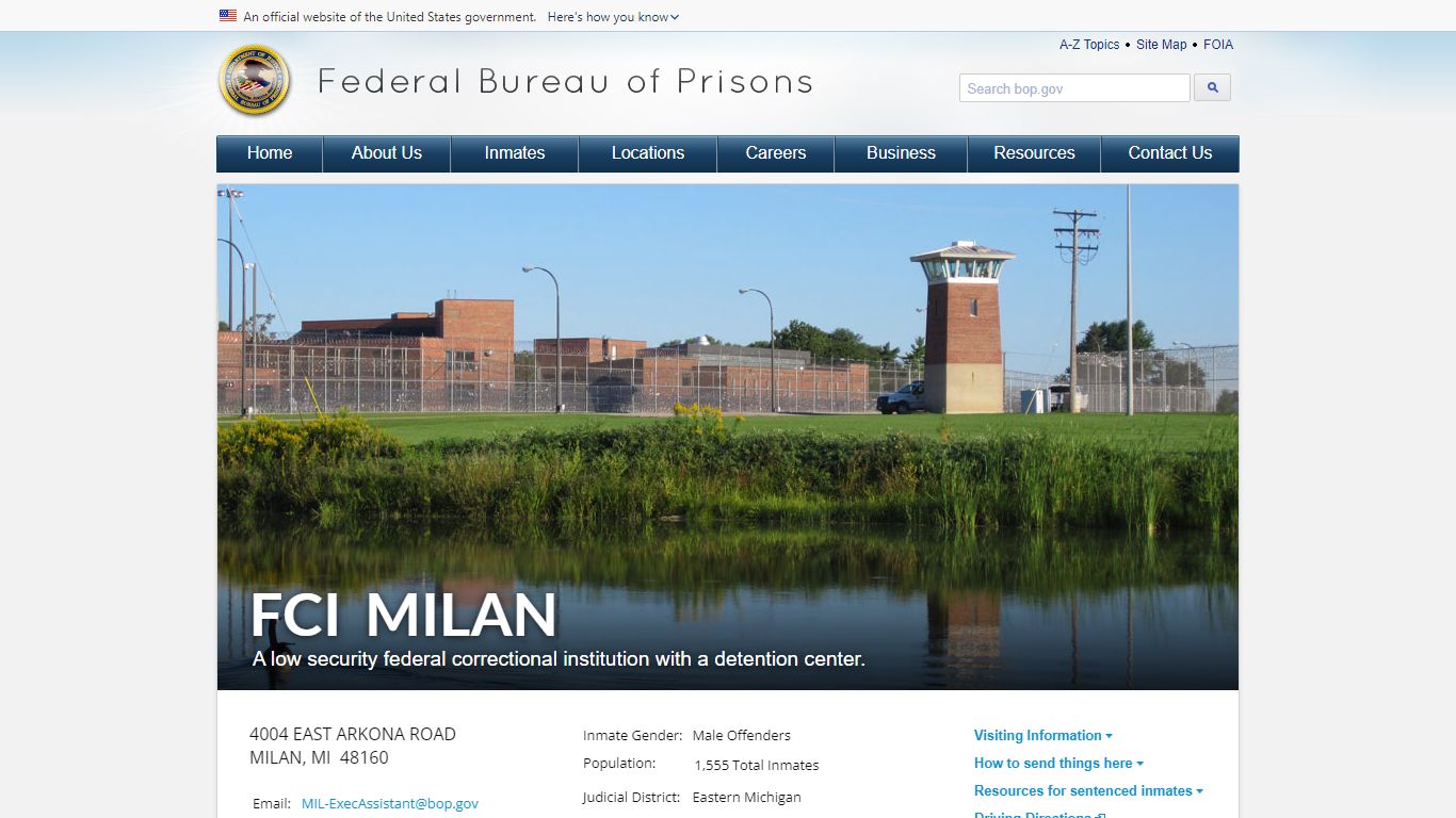 FCI Milan - Federal Bureau of Prisons